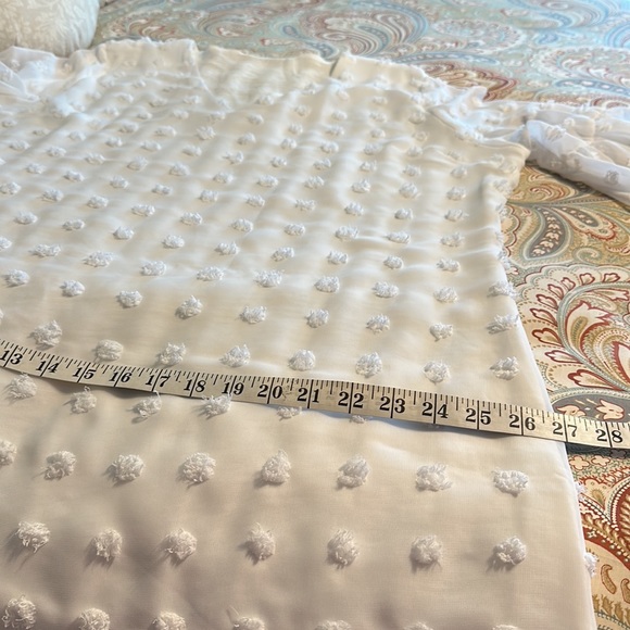 White cotton dot shift dress XXL nwot - Picture 7 of 9